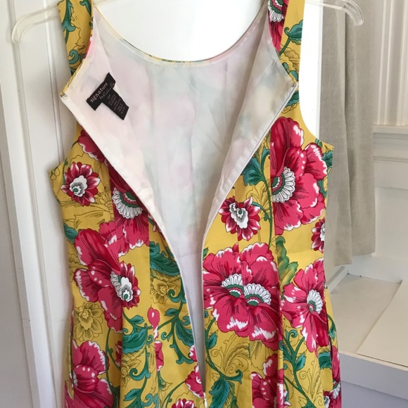 ROBBIE BEE Floral Midi Dress Fit & Flare Sleeveless Cotton Pink Women’s Size 12 - Picture 9 of 16